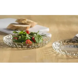 LEONARDO Speiseteller »Teller CUCINA OPTIC, 18 cm, 4er-Set«, (Set, 4 St.), spülmaschinengeeignet, farblos