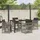 vidaXL Garten Essgruppe 5 pcs Grau Poly Rattan