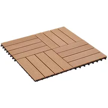 vidaXL Terrassenfliese 30 x 30 cm teak