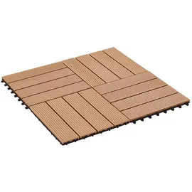 vidaXL Terrassenfliese 30 x 30 cm teak