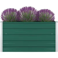vidaXL Garten-Hochbeet verzinkter Stahl 100 x 100 x 45 cm Grün