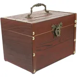 Toyvian Sparschwein Aus Holz Retro Stil Für Kinder Spardose Mit Schloss Mittlere Größe Massivholz Münzaufbewahrungsbox Und Schmuckbehälter Für Zuhause Und Geschenk