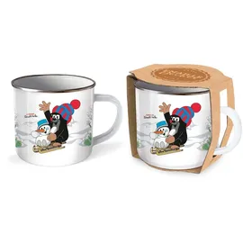 trotsch Der kleine Maulwurf Emailletasse 0,3 l Weiß