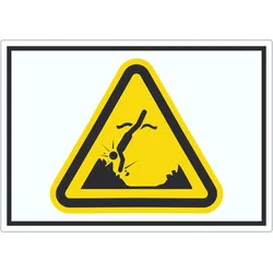 Aufkleber Warnung Objekte Unterwasser Symbol A6 (105x148mm)