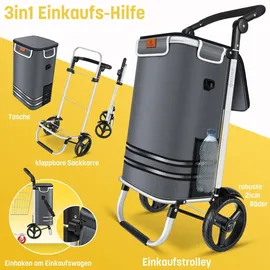 Kesser Einkaufstrolley grau 56L