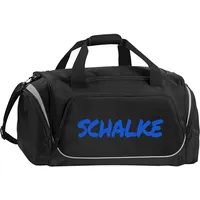 Multifanshop Sporttasche - Schalke - Textmarker - Druck blau