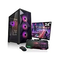 SYSTEMTREFF Gaming Komplett PC Set Intel Core i5-12400F 6x4.4GHz | Nvidia GeForce RTX 4060 8GB DX12 | 1TB M.2 NVMe | 16GB DDR4 RAM | WLAN Desktop Paket Computer für Gamer, Gaming