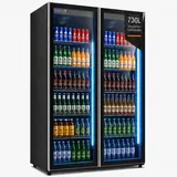 FREEZE. SevenNinety A Getränkekühlschrank mit Glastür & LED-Beleuchtung - Flaschenkühlschrank mit 730L Kapazität, Aluminiumrahmen, Bierkühlsc...
