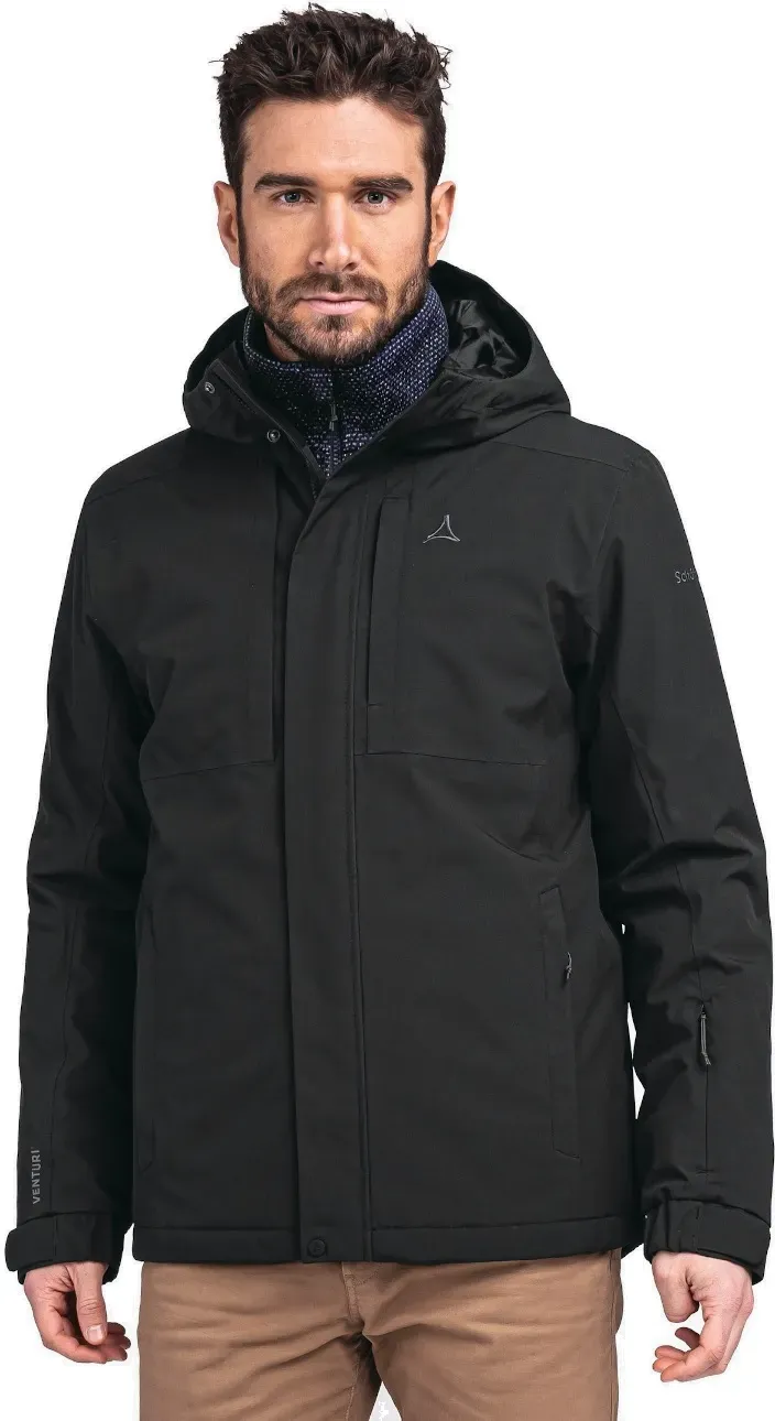 Schöffel Winterjacke Insulated Antwerpen (Kapuze, wasserdicht, atmungsaktiv) schwarz Herren