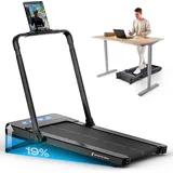 Sportstech Laufband sPad1000 | Treadmill bis 12 km/h | 19% Steigung - Schwarz