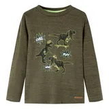 vidaXL Kinder-Trainingshose Khaki Melange 128