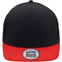 Streetstyle 6 Panel Cap - Farbe schwarz, rot - Größe one size