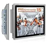 NORQIN 15-Zoll Lüftungsloser Industrie-Embedded-Panel-PC,10-Punkt-Kapazitiver Touchscreen,Industrie-Touchscreen-Panel-Computer,IP65-All-in-One-Computer,Windows 10 Pro,Kiosk(i5-1235U,16G RAM 1TB SSD)
