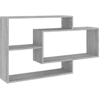 vidaXL Wandregal 104 x 20 x 58,5 cm Grau