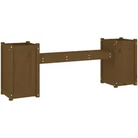 VidaXL Gartenbank mit Pflanzkübeln Honigbraun 180x36x63 cm Massivholz