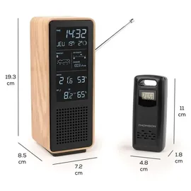 Thomson Wetterstation WS102 Holz/schwarz TH390391