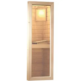 Karibu Skrollan 2 inkl. 9 kW Bio-Kombiofen + ext. Steuerung + Dachkranz