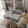 masseno Ecksofa Rita M Velours 3-Sitzer Grau