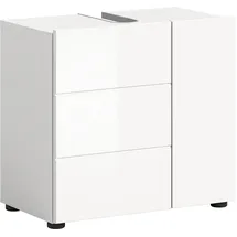 xonox.home Waschbeckenunterschrank Vira 60 x 57 x 34 cm Weiß Hochglanz