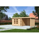 Karibu Kerko 5 Gartenhaus inkl. Anbau + Rück- und Rückwand