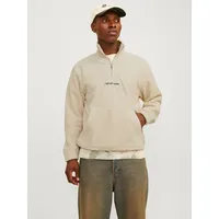 JACK & JONES Vesterbro Halbreißverschluss-sweatshirt Oatmeal M