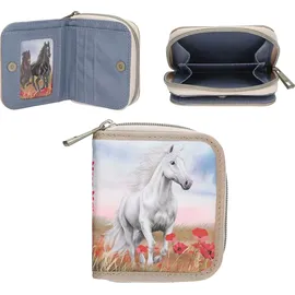 DEPESCHE Miss Melody Portemonnaie Poppy Sand Kinder Geldbörse beige und blau