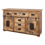 Massivmoebel24 Sideboard 150 x 90 x 45 cm Beige / Braun