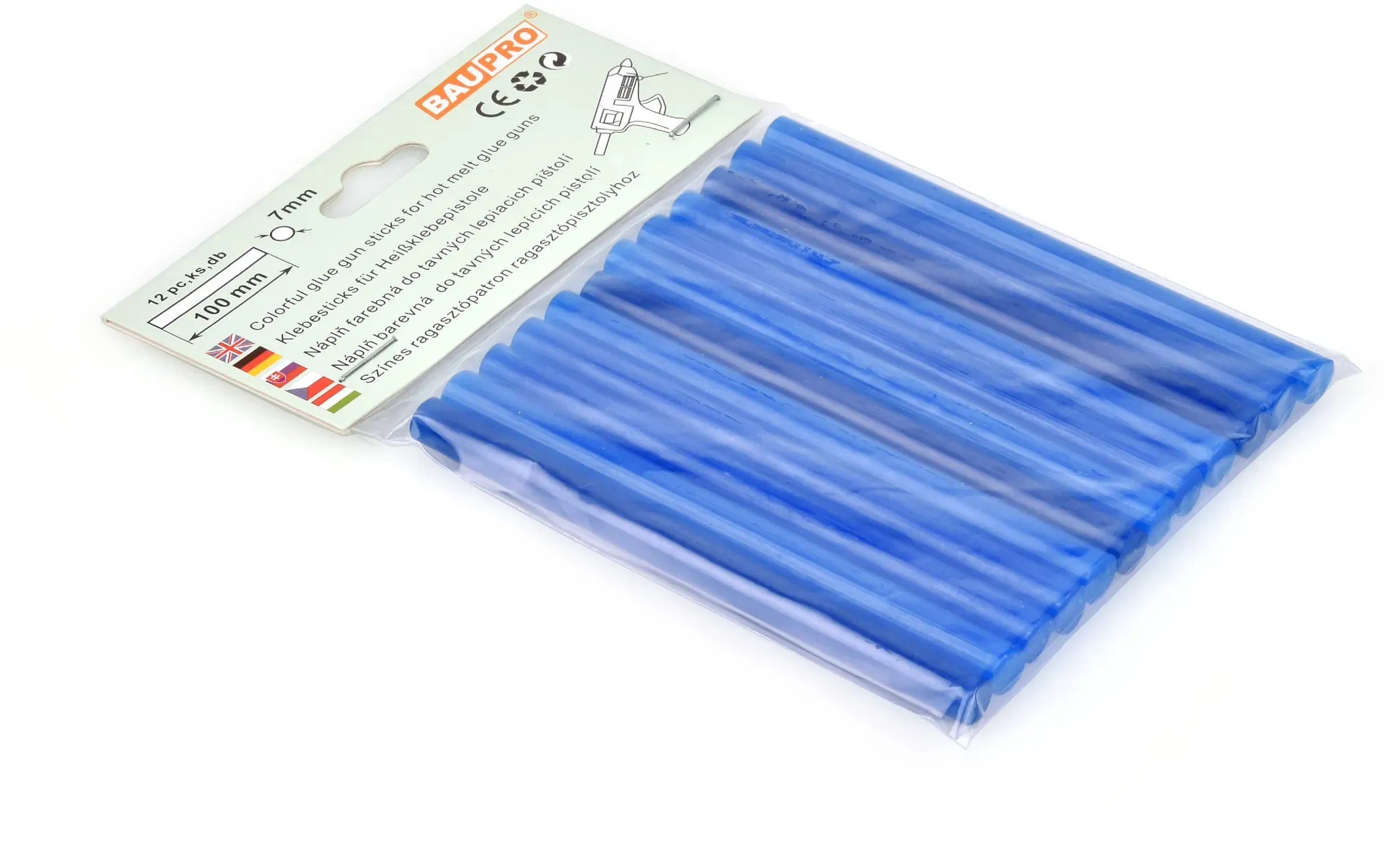 7mm Blau | 12er Pack | Klebesticks Baupro