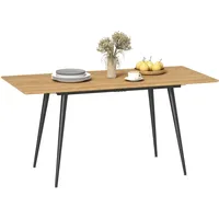 Homcom Esstisch ausziehbar 120/160 x 75 cm natur