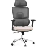 HJH Office Ergomy Pro Netzstoff Dunkelgrau/Beige