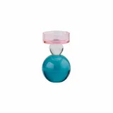 Giftcompany Gift Company Kerzenhalter Sari Kugel, Kerzenständer, Kristallglas, Rosa, Mint, Flieder, 13 cm, 1094601012