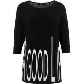 Aniston SELECTED 3/4-Arm-Shirt mit Statement-Spruch schwarz 36 EU