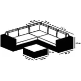 Primaster Lounge-Set Bora Bora Rattan-Optik