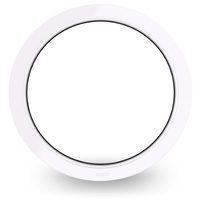 Rundfenster – Bullauge – Festverglasung (FiB) - Durchmesser: 150cm – weiß - 60 mm Profil – 2-Fach-Verglasung