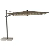 SUNCOMFORT Varioflex Ampelschirm Solar/LED 300x300cm Braun