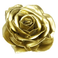 Flowerbox Wachsrose 12er-Set - goldfarben