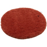 TOM TAILOR Badematte Cozy Bath UNI, Höhe 27 mm, rutschhemmend beschichtet, fußbodenheizungsgeeignet, Polyester, rund, Badteppich, Uni Farben, rechteckig, rund und oval erhältlich rot rund | Ø 60 cm x 27 mm