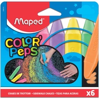 Maped - Straßenmalkreide COLOR'PEPS x6 - blau, orange, pink,