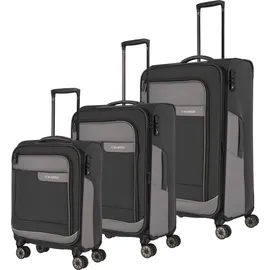 Travelite Viia 4-Rollen L Cabin 77 cm / 91 l grau/mehrfarbig