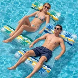 Luftmatratze XL 4 in 1 Pool Spielzeug 2 Stück Wasserhängematte für Erwachsene