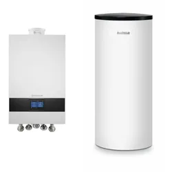 Buderus Gas-Brennwert Logaplus-Paket W22 GB172i.2 25 kW H-Gas Speicher SU200 Bedieneinheit BC400