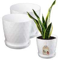 Kadax Blumentopf Set mit Untersetzer, aus Kunststoff, 25 cm