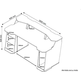 byLIVING Schreibtisch Matrix Anthrazit / Weiß