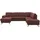 meinSofa Wohnlandschaft Leder lila