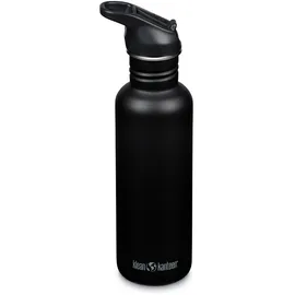 Klean Kanteen 800ml Classic Flip Sport) Cap Trinkflasche - STK - Black