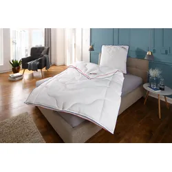 4-Jahreszeitenbett BESPORTS "BeSports Premium", weiß, B:155cm L:220cm, Bezug: 100% Polyester. Füllung: 100% Polyester. Füllung 2: 100% Polyester, Bettdecken, Hohenstein Klimakomfort "sehr gut" getestet*