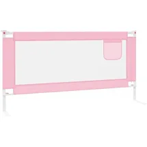 vidaXL Kleinkind-Bettschutzgitter Rosa 180x25 cm Stoff