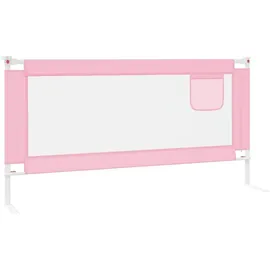 vidaXL Kleinkind-Bettschutzgitter Rosa 180x25 cm Stoff