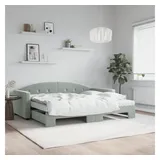 vidaXL Tagesbett 90 x 190 cm Hellgrau