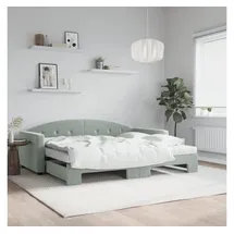 vidaXL Tagesbett 90 x 190 cm Hellgrau